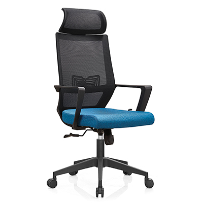 Y-A296PL（黑+蓝）老板椅厂家直销